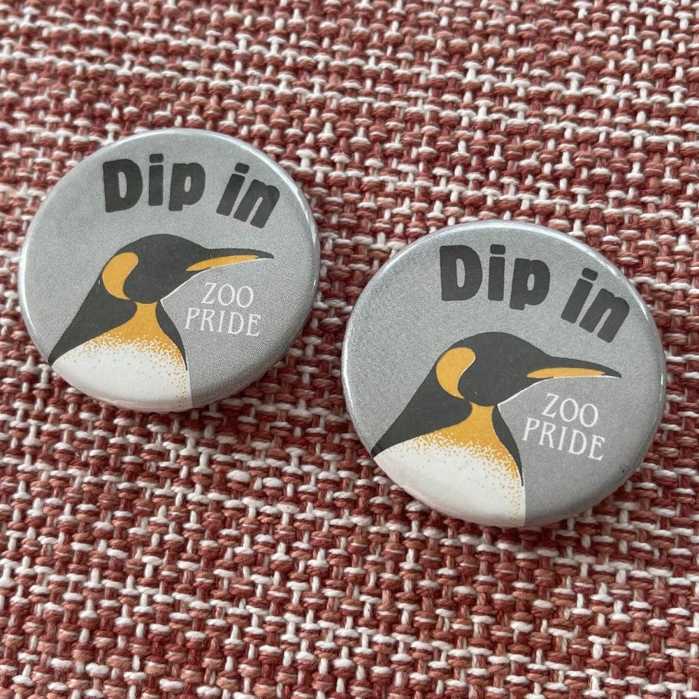 VINTAGE Set of 2 Dip In Zoo Pride Pins | PX129